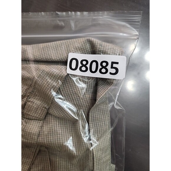 Orvis Cargo Chino Shorts Mens 40 Tan Blue Micro Check Golf Hiking Cotton - Picture 8 of 8